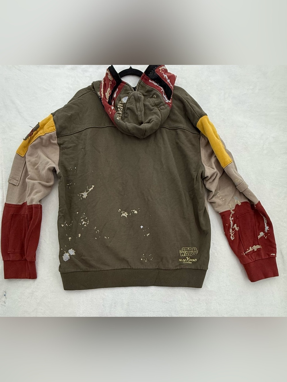 VINTAGE MARC ECKO STAR WARS BOBA FETT FULL ZIP HOODIE XXL 2X HOODIE SWEATSHIRT - Picture 8 of 11